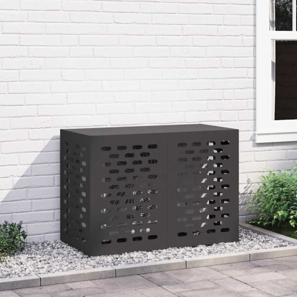 Air Conditioner Cover Black 100 x 50 x 70 cm Steel