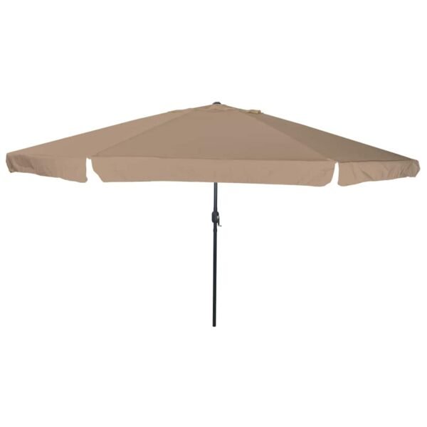 Garden Parasol Taupe 394 x 394 x 248 cm Polyester and Steel