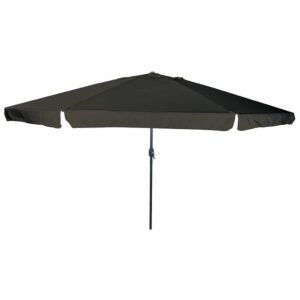 Garden Parasol Black 394 x 394 x 248 cm Polyester and Steel