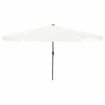 Garden Parasol Sand and Anthracite 395 x 395 x 245 cm Polyester