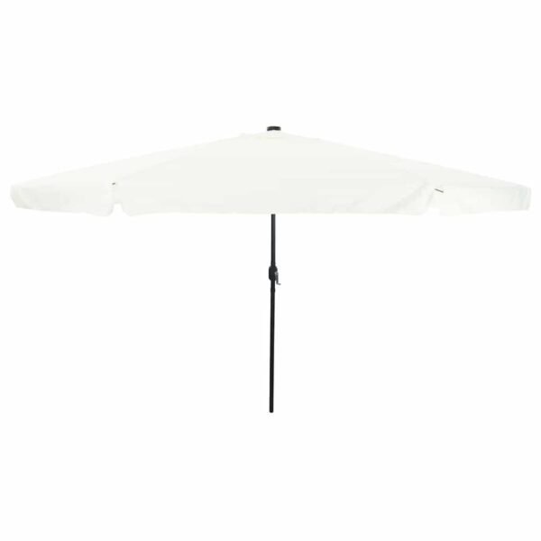 Garden Parasol Sand and Anthracite 395 x 395 x 245 cm Polyester