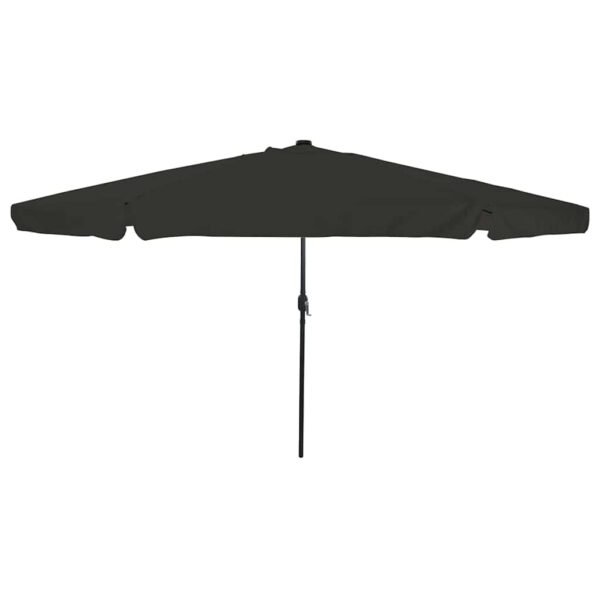 Garden Parasol Black 395 x 395 x 245 cm Polyester