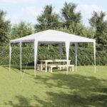 Party Tent White 400 x 400 x 266 cm Polyethylene and Steel