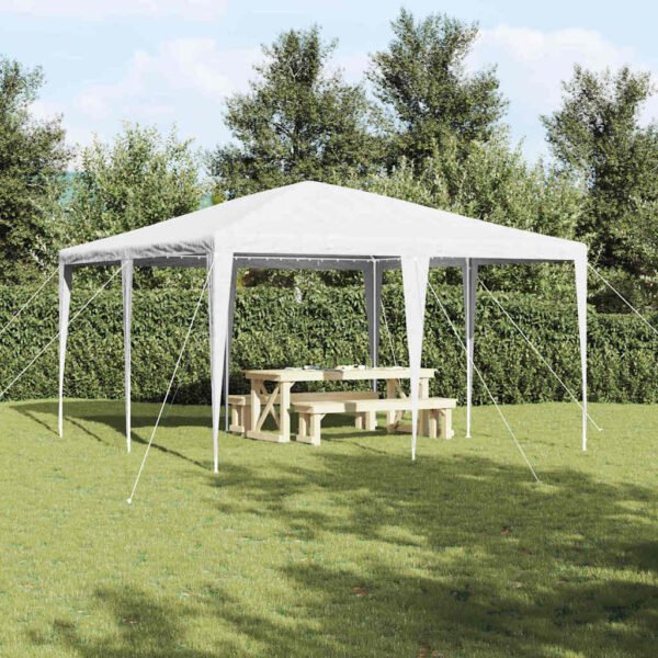 Party Tent White 400 x 400 x 266 cm Polyethylene and Steel