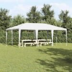 Party Tent White 600 x 400 x 266 cm Polyethylene and Steel