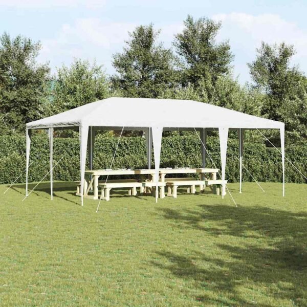 Party Tent White 600 x 400 x 266 cm Polyethylene and Steel