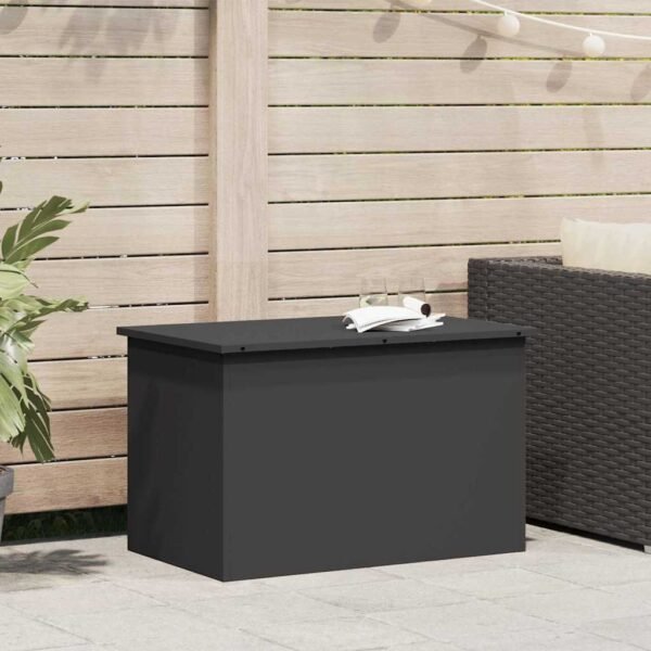 Outdoor Storage Box Black 80 x 50,5 x 50 cm Steel