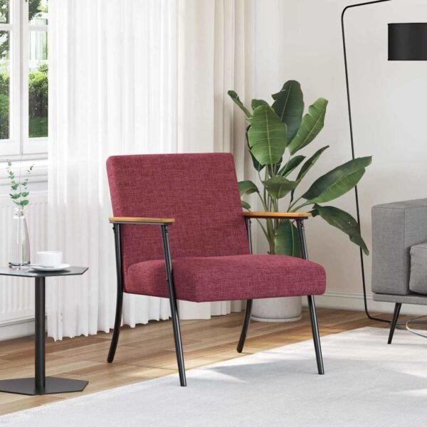 Armchair Wine Red Fabric