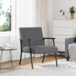 Armchair Dark Grey 59 x 75 x 78 cm Fabric