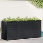 Wheelie Bin Storage for 4 Bins Black 272 x 77,5 x 121,5 cm