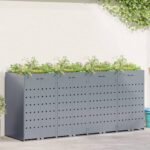 Wheelie Bin Storage for 4 Bins Light Grey 272 x 77,5 x 121,5 cm
