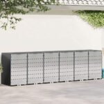 Wheelie Bin Storage for 3 Bins Anthracite 340 x 77.5 x 115.5 cm