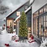 Artificial Christmas Tree with 300 LEDs with Stand Green 240 cm