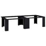 Washing Machine Pedestal 2 pcs Black 127 x 54.5 x 32.5 cm Steel