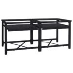 Washing Machine Pedestal 2 pcs Black 120 x 56 x 52 cm Steel