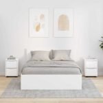 Bedside Tables 2 pcs White 30.5 x 30 x 43 cm Engineered Wood