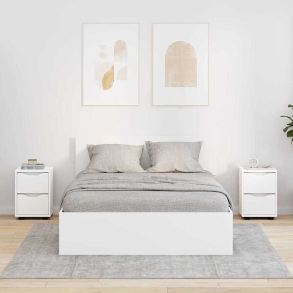 Bedside Tables 2 pcs White 30.5 x 30 x 43 cm Engineered Wood