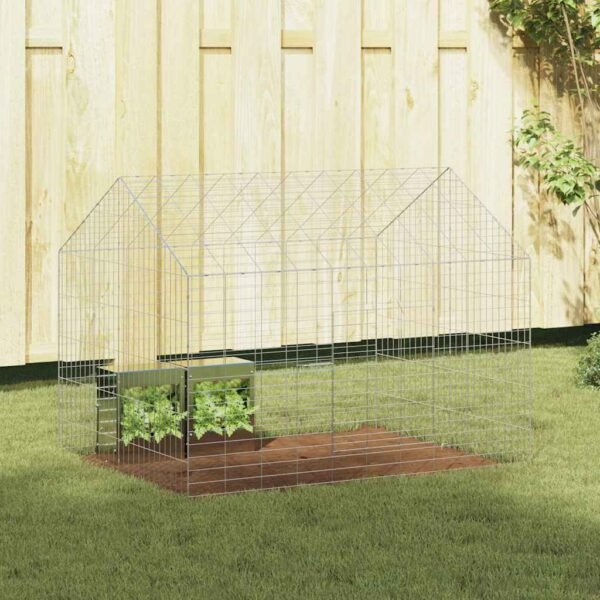 Rabbit Cage Silver 100 x 78 x 78 cm Galvanised Steel