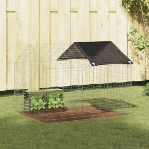 Rabbit Cage Silver 100 x 78 x 78 cm Galvanised Steel