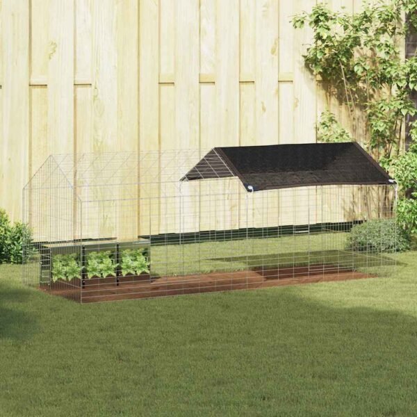 Rabbit Cage Silver 200 x 78 x 78 cm Galvanised Steel