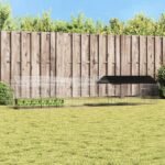 Rabbit Cage Silver 400 x 78 x 78 cm Galvanised Steel