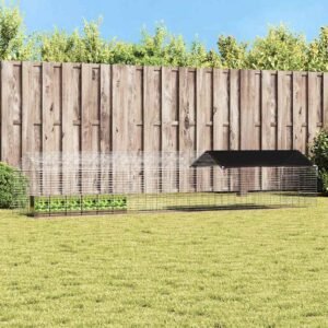 Rabbit Cage Silver 400 x 78 x 78 cm Galvanised Steel