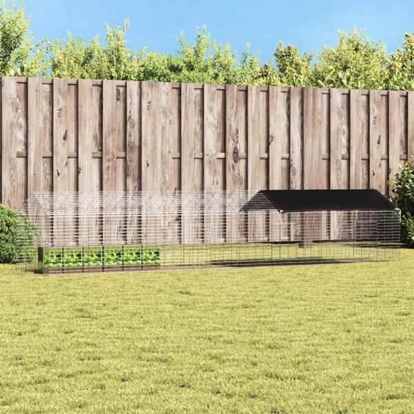 Rabbit Cage Silver 400 x 78 x 78 cm Galvanised Steel