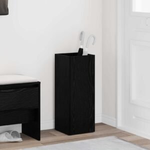 Umbrella Stand Black Oak 25 x 24.5 x 64 cm Engineered Wood