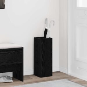 Umbrella Stand Black Oak 20 x 20 x 55.5 cm Engineered Wood