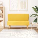 Sofa Fabric 117x55.5x77 cm Yellow