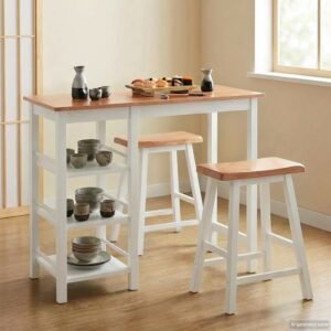 Bar Set 3 Pieces MDF White