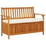Garden Storage Bench Solid Acacia Wood 120x63x84 cm