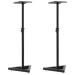 Studio Monitor Speaker Stands 2 pcs Black Steel