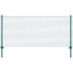 Wire Mesh Fence with Posts Steel 25x0.5 m Green