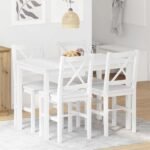 5 Piece Dining Set White