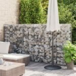 Gabion Basket with Lids Galvanised Wire 150x100x30 cm