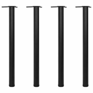 4 Height Adjustable Table Legs Black 870 mm