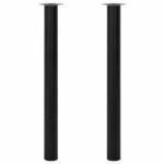 Telescopic Table Legs 2 pcs Black 710 mm-1100 mm