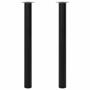 Telescopic Table Legs 2 pcs Black 710 mm-1100 mm