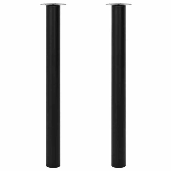 Telescopic Table Legs 2 pcs Black 710 mm-1100 mm