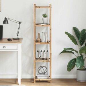5-Tier Square Bamboo Shelf