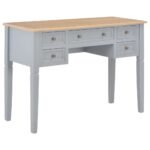 Writing Desk Grey 109.5x45x77.5 cm Wood
