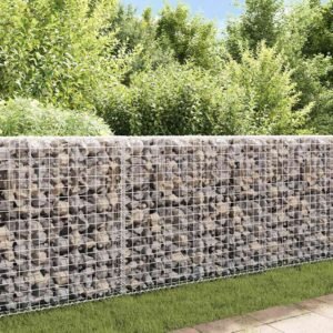Gabion Wall with Covers Galvanised Steel 200x20x85 cm