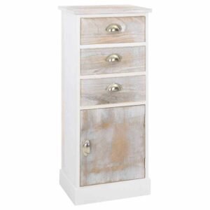 Side Cabinet 38x28x86 cm Paulownia Wood