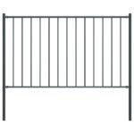 Fence Panel Woerden with Posts Steel 1.7x1 m Anthracite