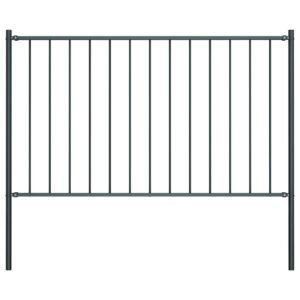 Fence Panel Woerden with Posts Steel 1.7x1 m Anthracite