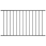 Fence Panel Woerden Powder-coated Steel 1.7x1 m Black