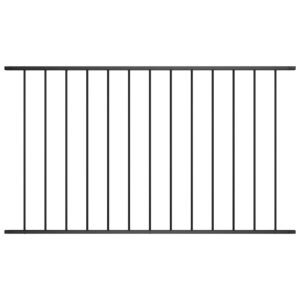 Fence Panel Woerden Powder-coated Steel 1.7x1 m Black