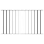 Fence Panel Woerden Powder-coated Steel 1.7x1.17 m Black