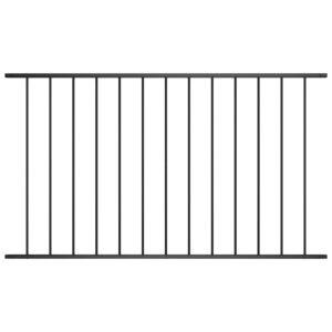 Fence Panel Woerden Powder-coated Steel 1.7x1.17 m Black